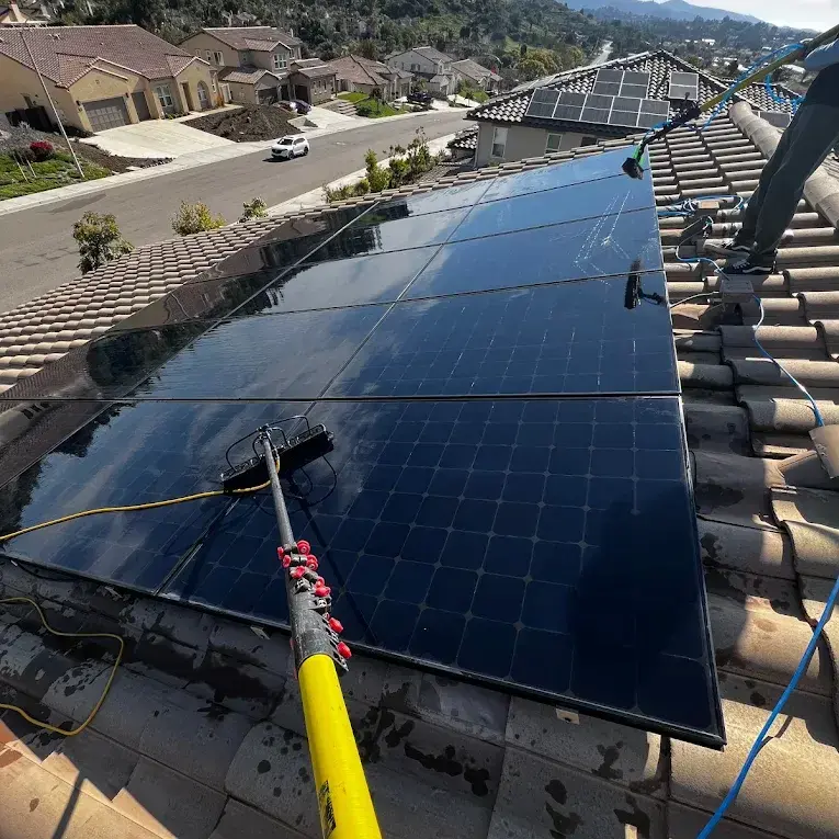 Solar panel cleaning